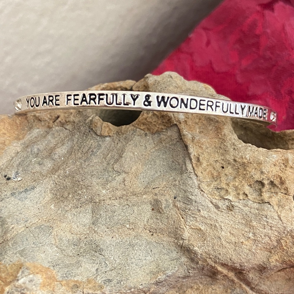 5/$10❤️❤️❤️VTG 90s You Are Fearfully & Wonderfully Made Bangle Bracelet